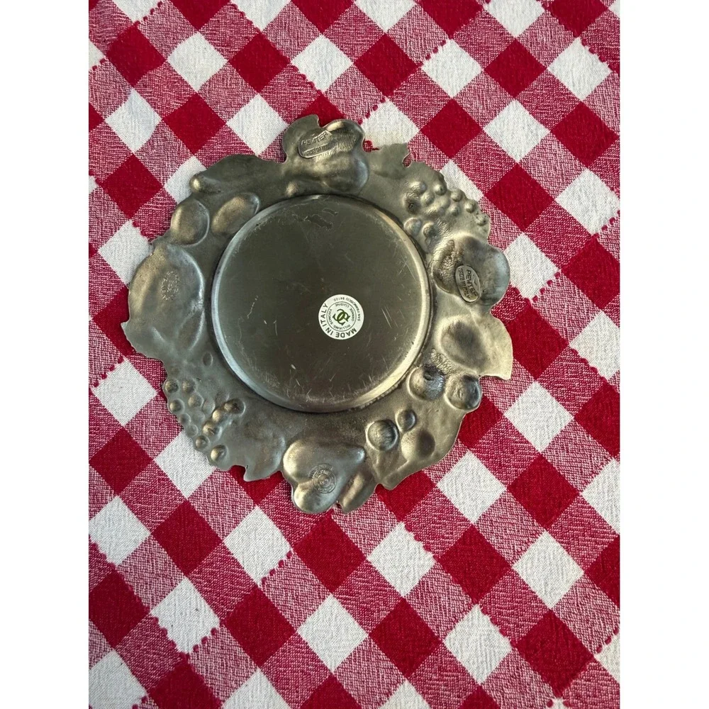 WILLIAMS SONOMA Pewter Wine Coaster Plate Candle Holder ETAIN ZINN Made Italy